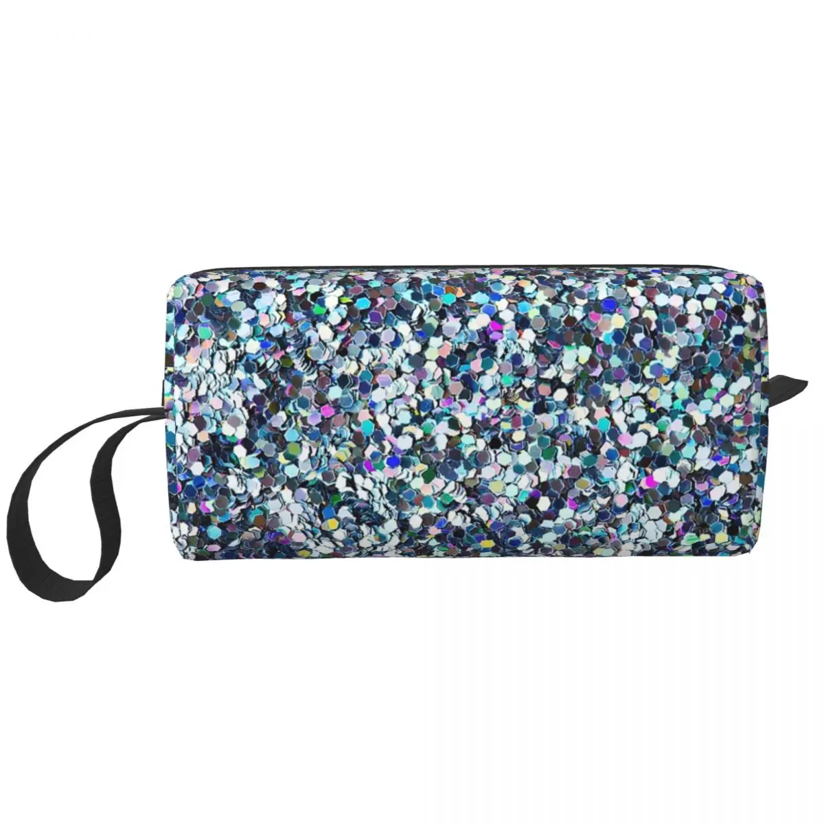 

Silver Sequins Glitter Sparkle Diamond Cosmetic Bag Women Makeup Bags Travel Water Resistant Toiletry Bag Organizer Merch