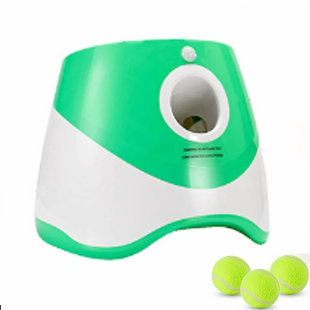 Tennis Launcher Automatic Throwing Machine Catapult for Dog Pet Toys Dog Training Throw Device 3/6/9m Section 3 Ball 강아지 강아지 장난감