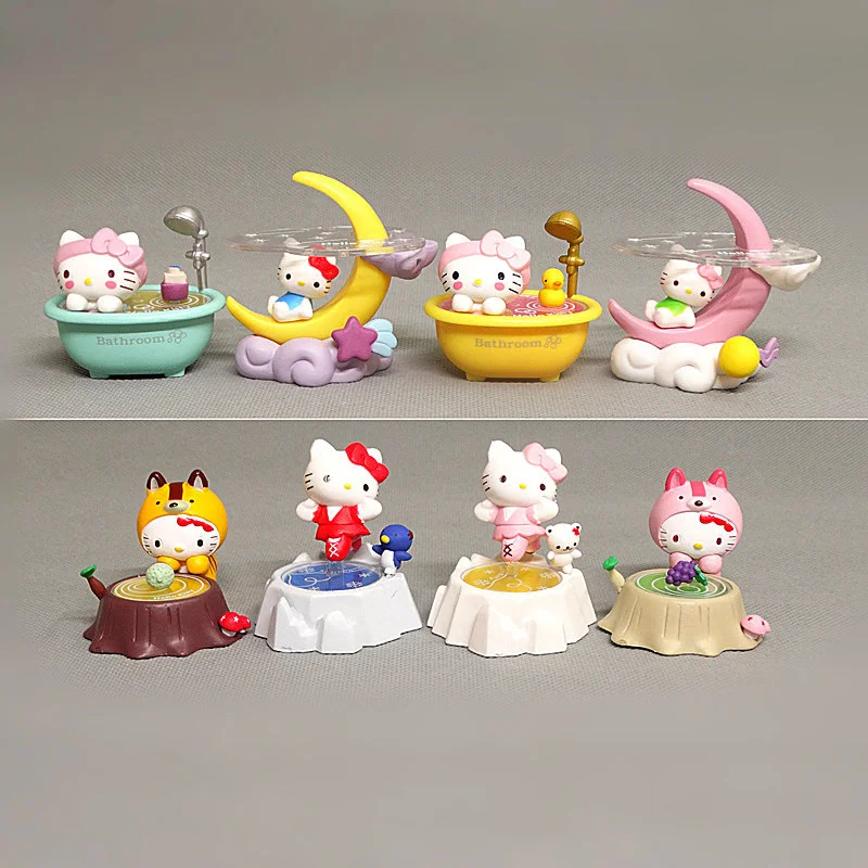 Neue Blind Box 8 zusammengebaute Puppen: Mondwaldkatze, Skater-Ente, Badewannenszene – Süße Überraschungsgeschenke für Mädchen zu Feiertagen und Festen – Detail 1