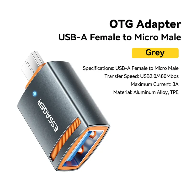 Essager USB3.0 OTG Adapter Type-C USB-A Micro Female to USB Micro iP Type-C Male Converter For Macbook Xiaomi iPhone OTG Adapter - Image 9