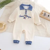 Baby Clothes Boys Girls Babies Handsome Onesies Newborn Outing Outfit Birthday Super Cute Spring and Autumn Clothes Rompers 2