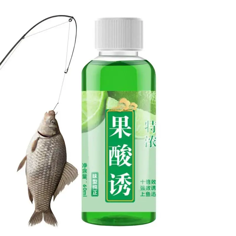 

60ml Fish Attractant Freshwater Fruit Acid Fish Bait Attractant Enhancer Safe Natural High Concentration Effective Bait Scent