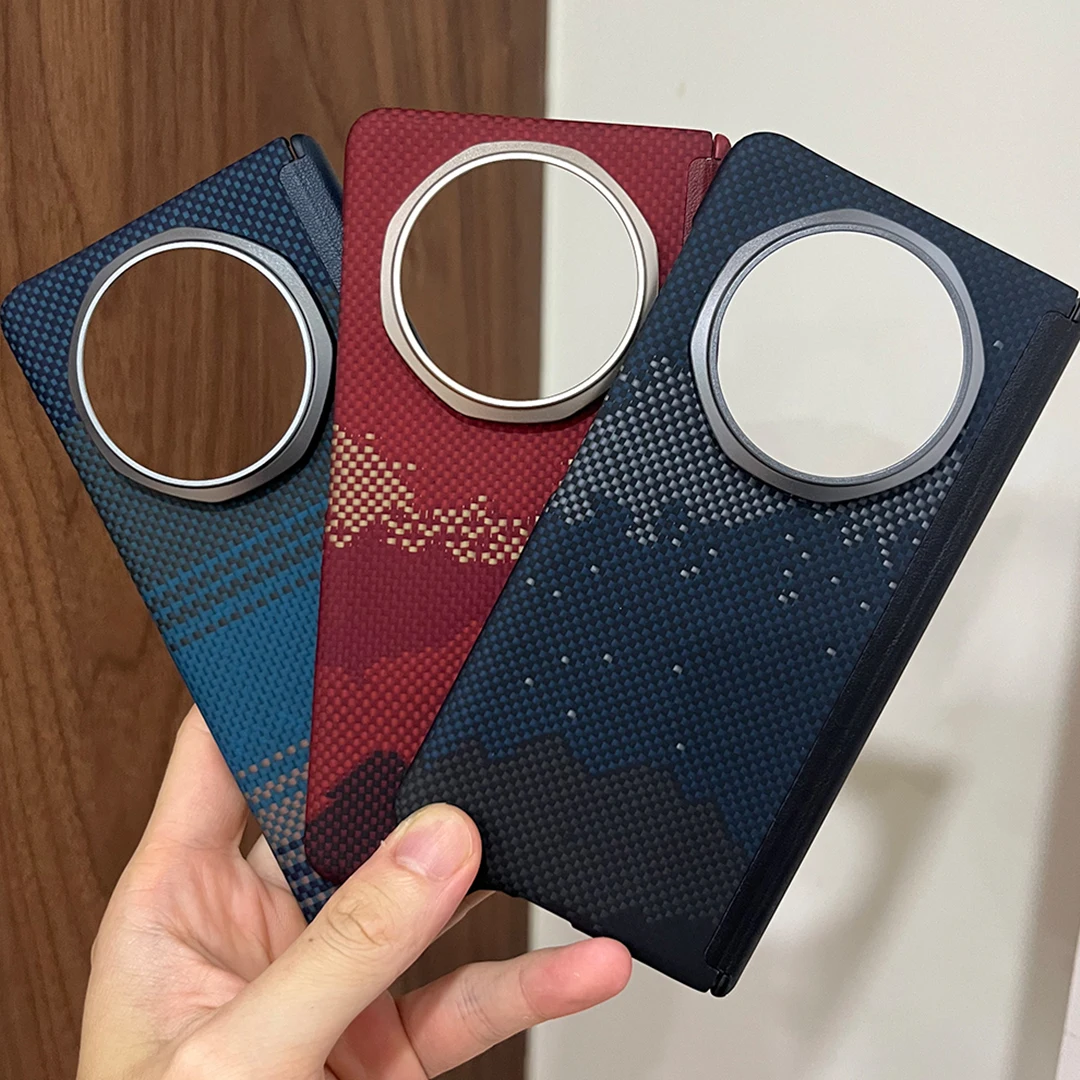 Premium Magnetic Carbon Fiber Hinge Phone Case for Huawei Honor Magic V3 5G - Magsafe Compatible