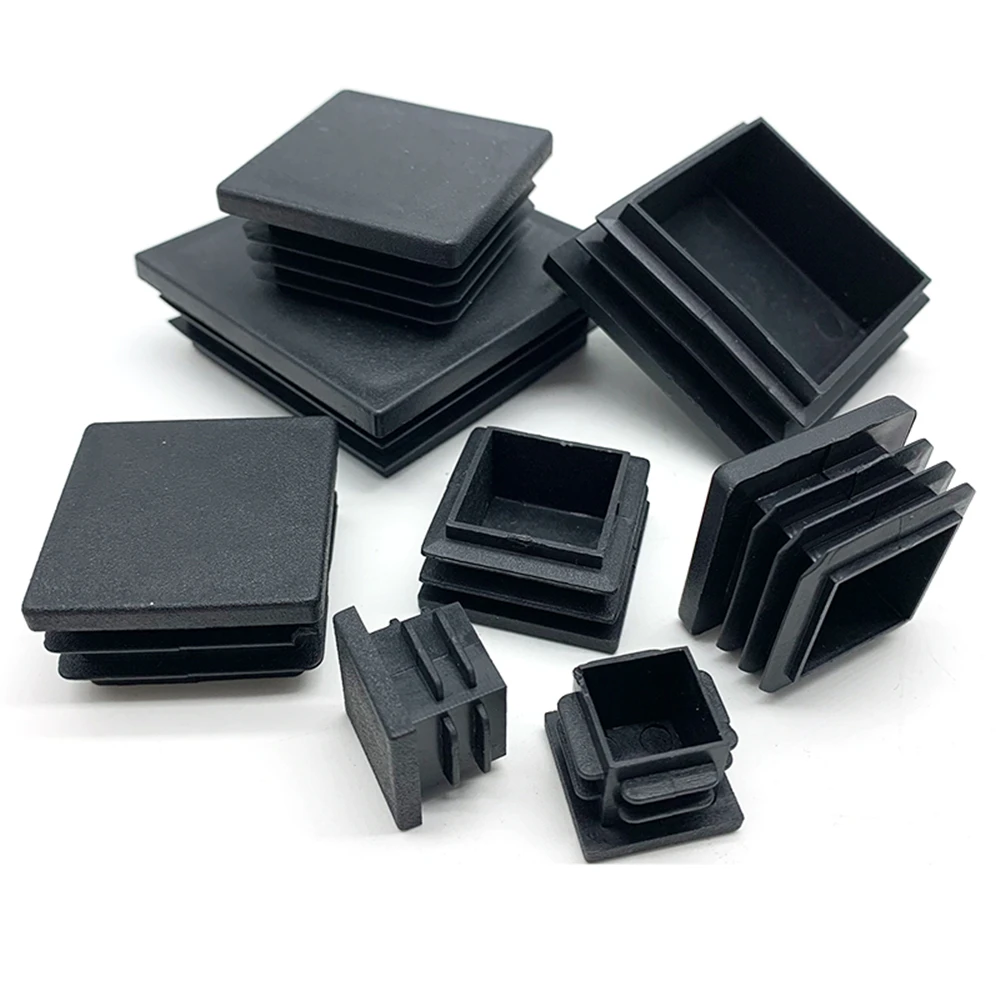Pipe End Cap 40x40 60x60mm Plastic pipe inner plug Dust Cover Square Steel tube Blanking End Cap Bung For Furniture chair table Leg Protector