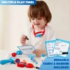 JOYFY Kids Doctor Kit 16Pcs Pretend Play Medical Kit with Realistic Toy Stethoscope Reusable Record Cards for Toddlers Ages 3+