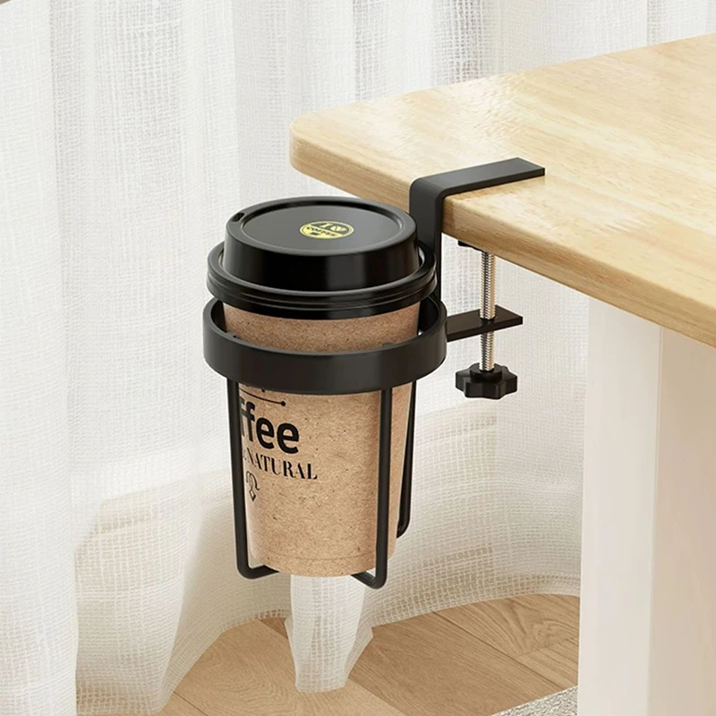 

Настольная стойка для хранения чашек, настольный фиксированный держатель для чашек, без пробивания отверстий, держатель для напитков, компактная многофункциональная настольная стойка для хранения чашек