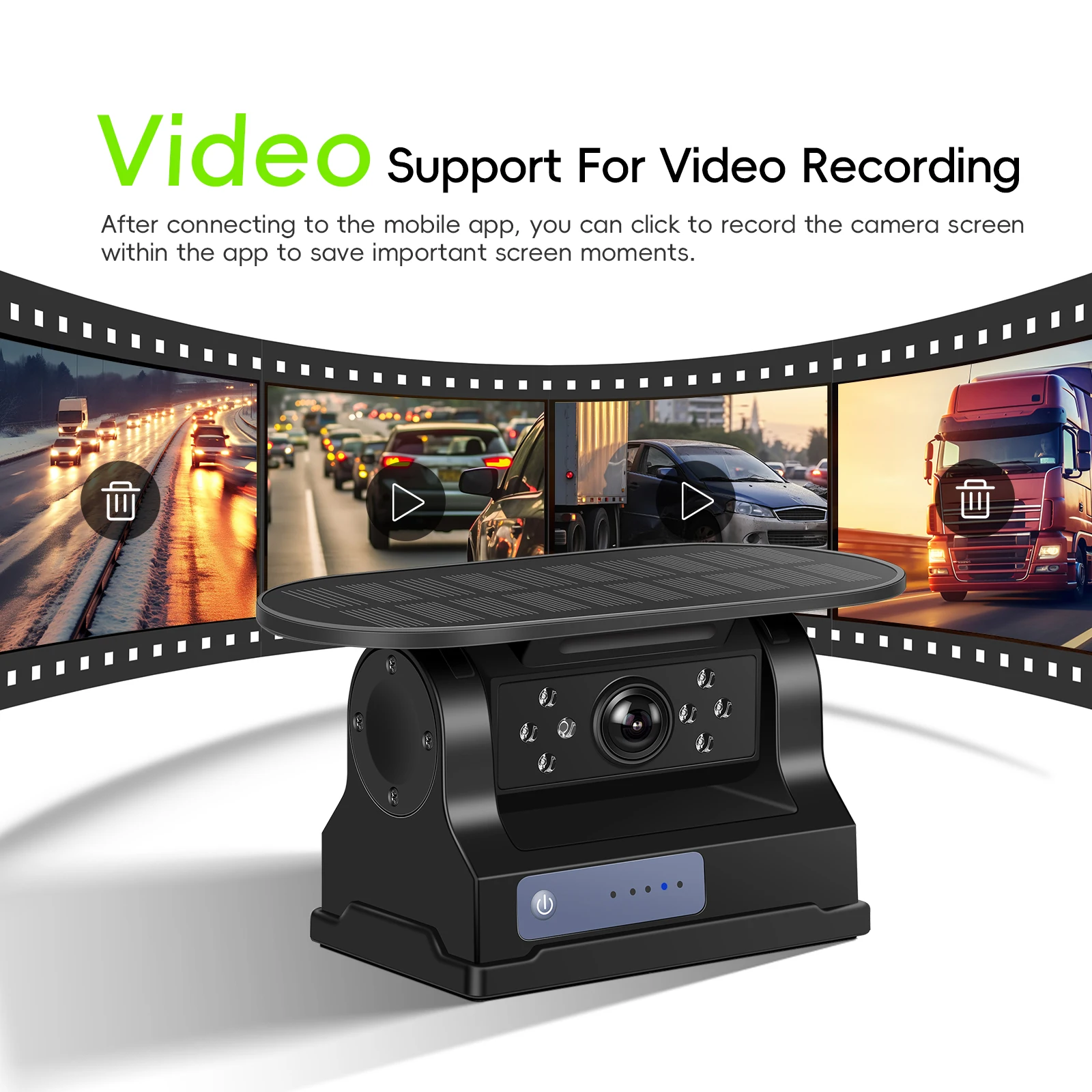 Magnetic base of the camera for quick mounting