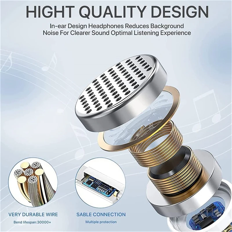 Type C Wired Headphones For Xiaomi 14 13 12 11 Pro Ultra Lite 3.5MM Earphone For Redmi POCO Huawei Samsung Earbuds Accessories 4