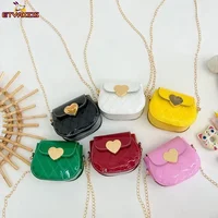 Lovely Patent Leather Chain Bag Crossbody Bags Cute Little Girls Mini Shoulder Bag ForFashion Coin Purse Small Kids Backpack 1