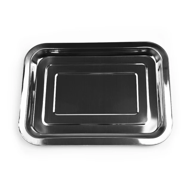 Stainless Steel Baking Tray Rectangle Baking Sheet Pan Non-stick Chips Basket Baking Dish For Toaster Oven Cookie Baking 5