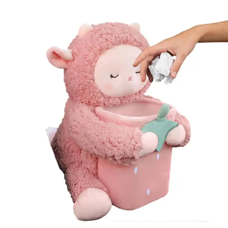 

Cute Cartoon Animal Car Tissue Holder Multifunction 2 In 1 Garbage Bin Tissue Dispenser Universal Car Napkin Case Vehicle