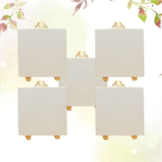 5Pcs Wooden Easel Set Mini Foldable Pine Wood Holders Party Wedding Table Cards Mobile Phone Stand Creative Household Decoration 1