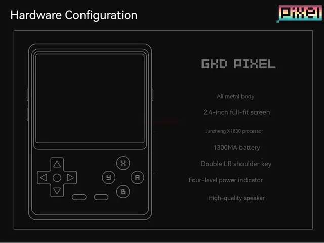 Neue gkd Pixel Mini Open Source Spiele konsole 4 Zoll Bildschirm 
