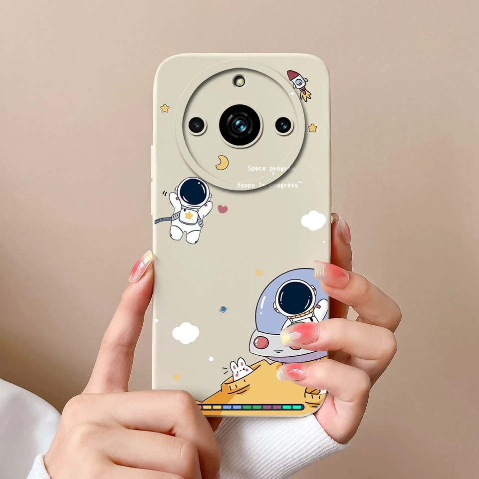 Cute Cactus Astronaut Soft Silicone Shockproof Case - Drop-Resistant