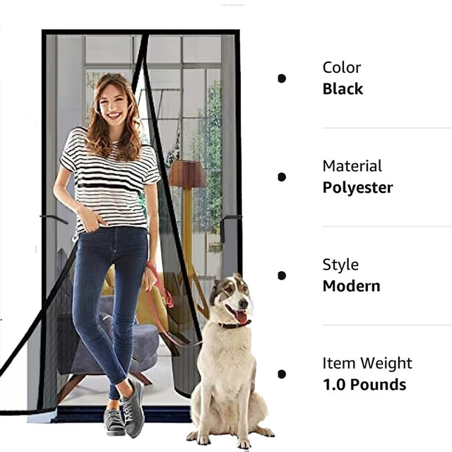 Magnetic screen curtains custom door size,mosquito net custom door size,mosquito net chain automatic closing living room kitchen 2