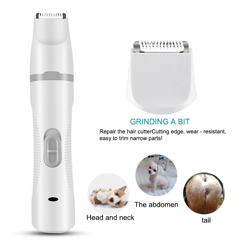 Pet Clipper 3 IN 1 Cordlress Pet Grooming Trimmer Dog Hair Trimmer Paw Nail Grinder Foot Toe Hair Cutting Machine Cutter for Cat