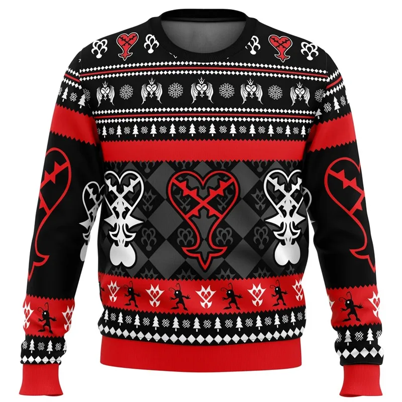 

Fashionable and Ugly Christmas Sweater Gift Santa Claus Pullover Men's 3D Sweatshirt and Top Autumn/Winter Top 001