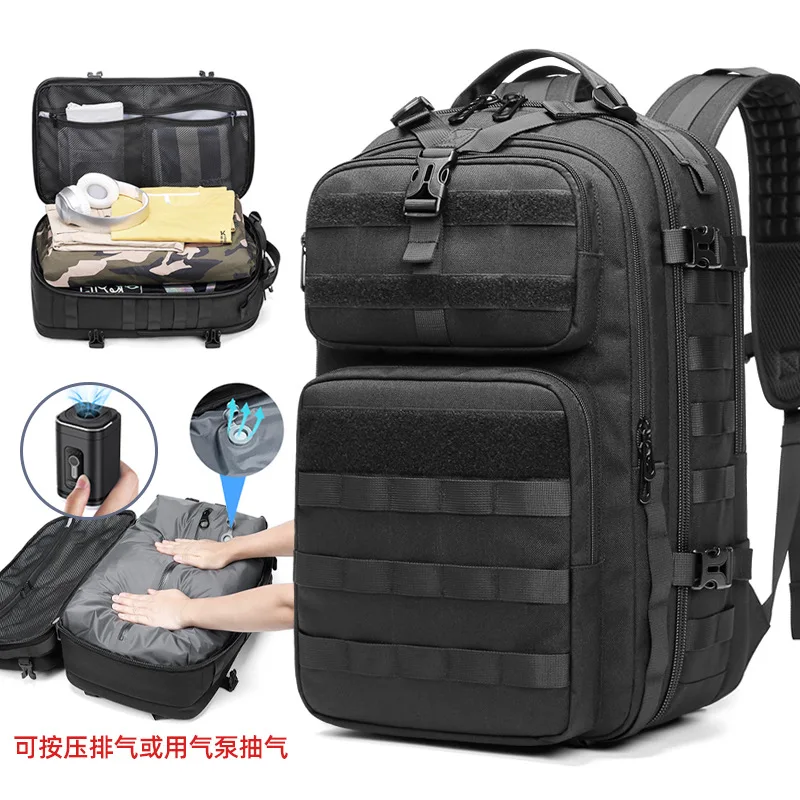 New Vacuum Compression Backpack Backpack Men's Large Capacity Outdoor Hiking Mountaineering Bag Multifunctional Travel Backpack.