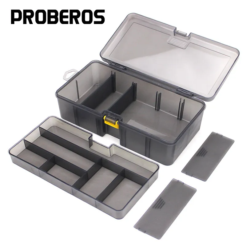 PRO BEROS Fishing Tackle Box Waterproof Plastic Double Layer Lures