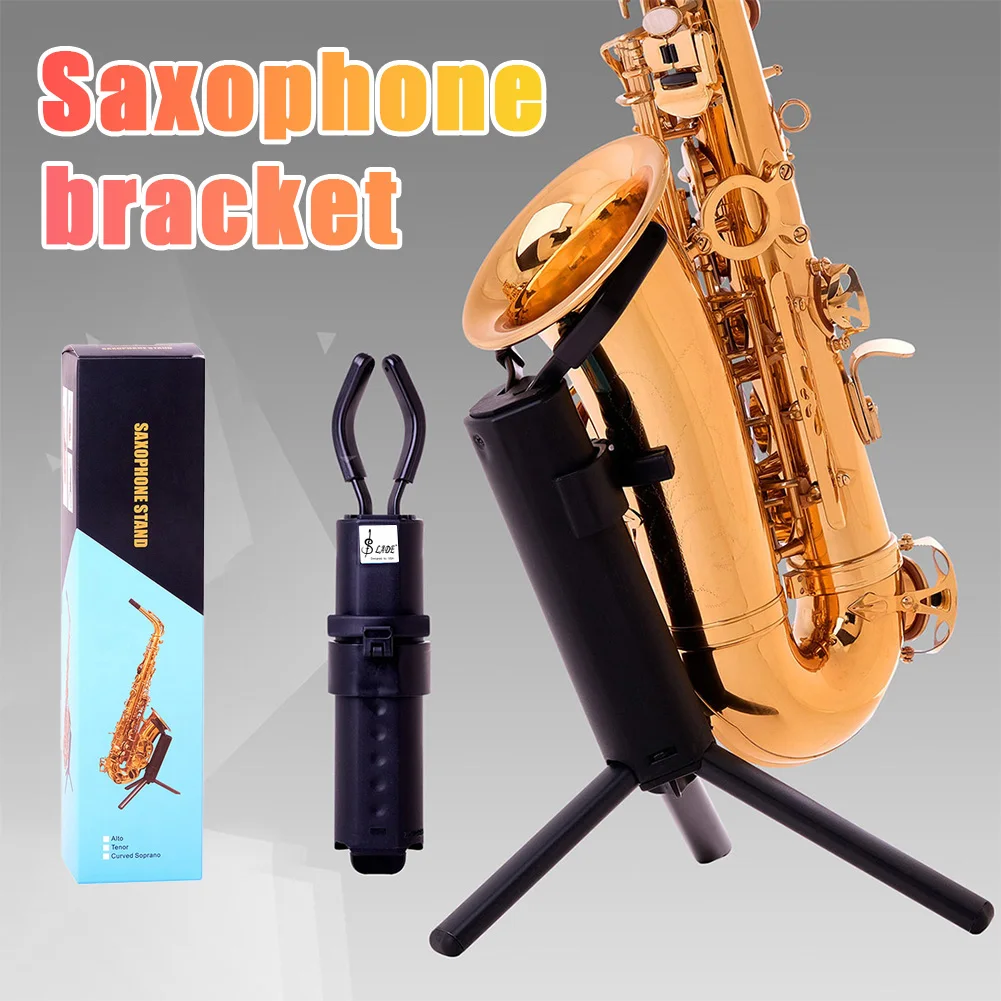 Foldable Alto Saxophone Stand Adjustable Portable Alto Sax Stand Anti-Slip Triangle Base Design Woodwind Protection Accessories