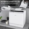 Hermitlux Countertop Dishwasher, 5 Washing Programs Portable Dishwasher With 5-Liter Built-in Water Tank, No Hookup Needed 4