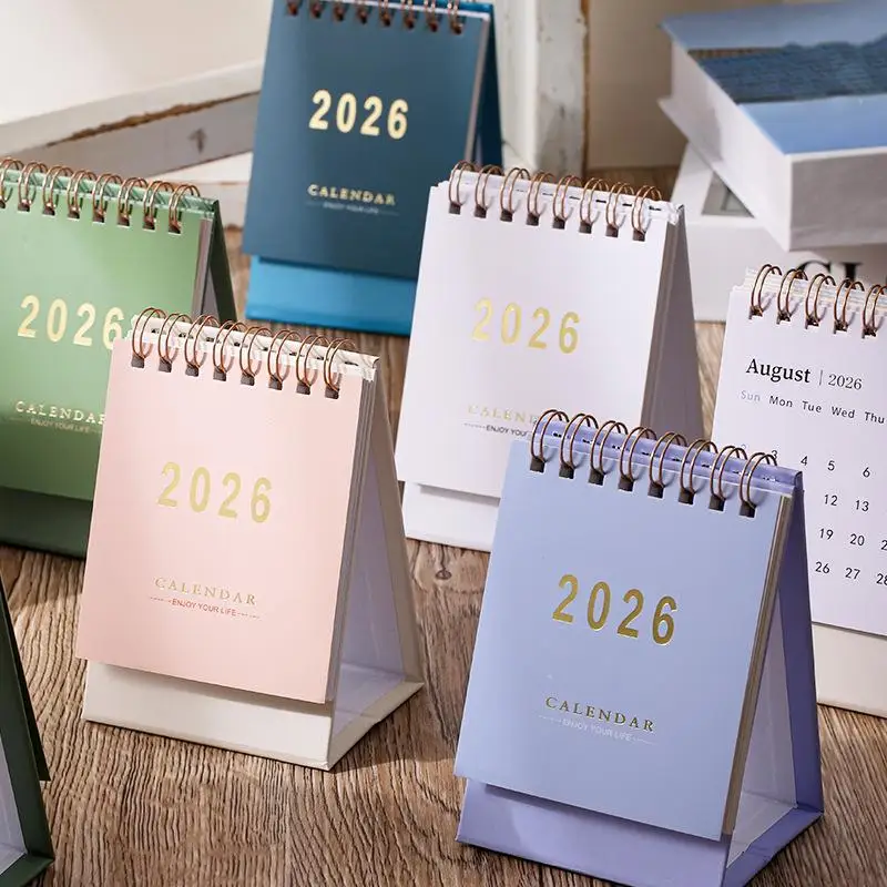 2026 Calendario semplice Piccolo calendario da tavolo Calendario a spirale creativo Planner Decorazione del desktop Cancelleria per ufficio 2026 Ornamento per la casa - immagine 2