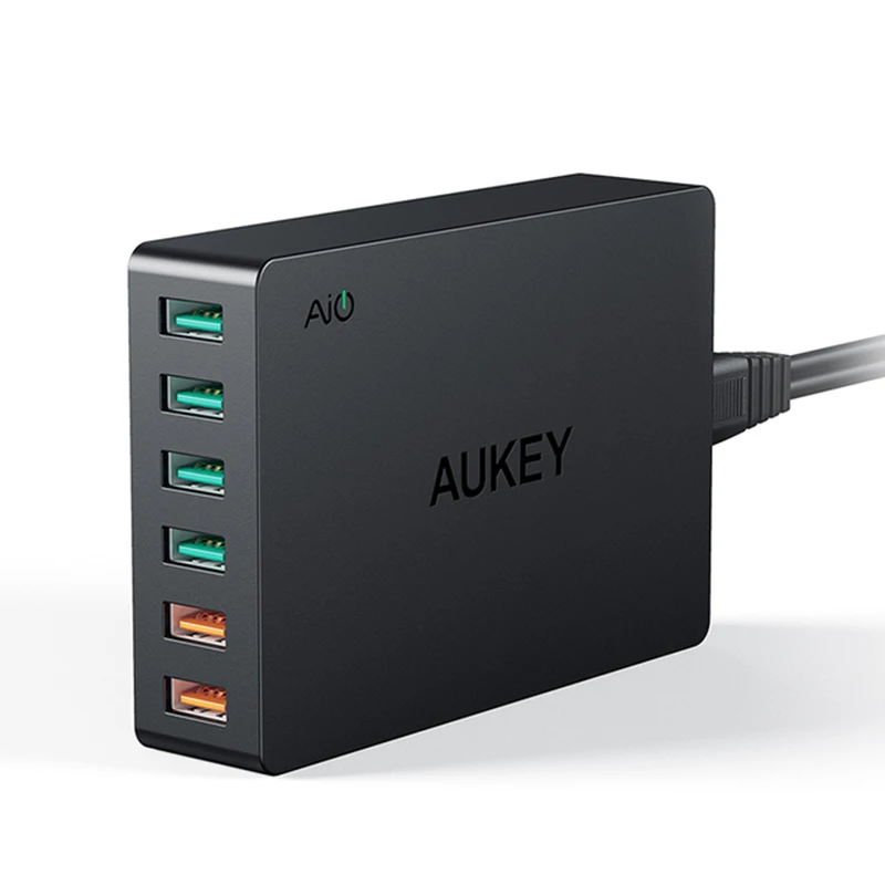 AUKEY PA-T11 60 Вт 6 USB-портов Быстрая зарядка 3 0 настольная зарядная станция быстрое