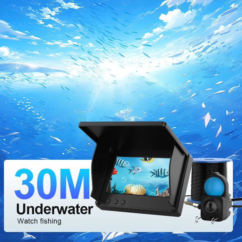 Underwater camera Underwater camera 1080p 4.3 inch lcd Endoscope camera Waterproof 6 Hours Endurance Night Vision 15/30m For ICE/Sea
