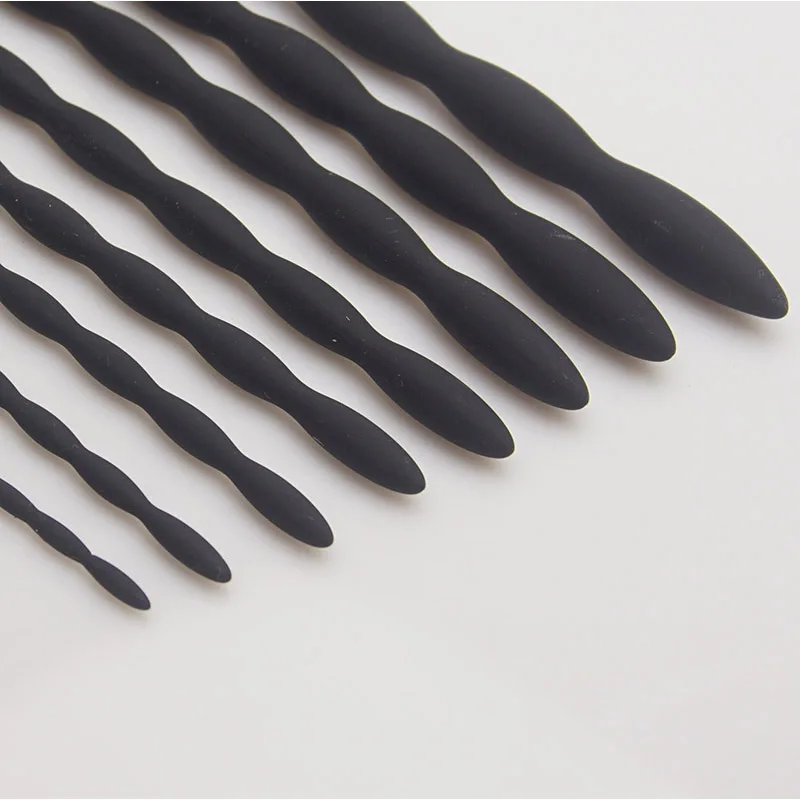 Ribbed Silicone Urethral Sounding Dilator Catheter Stimulator Penis Plug Rod Urethra Masturbation Men BDSM Sex Toys Uretra urethral dilator silicone urethral dilator