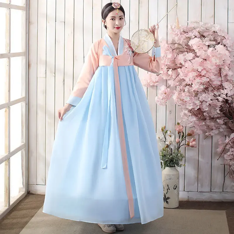 Korean Hanbok Costume Traditional Korean Hanbok Women's Costume Korean Performance Dance Ethnic Style Court Costume Set Photo Set