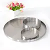 Kitchen Stainless Steel Storage Tray Decorative s Organizer Jewelry Display Plate Round Silver 1