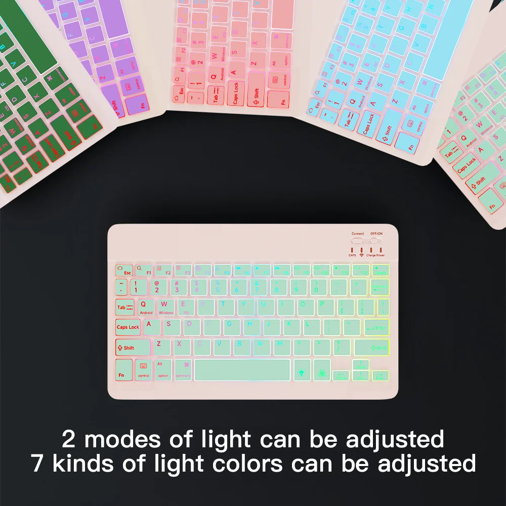Wireless Keyboard Wireless Backlit Keyboard For iOS Android Windows Systems Rechargeable Backlight 10 Inch For Mac iPad MatePad Laptop For wireless keyboard,tablet keyboard,ipad keyboard