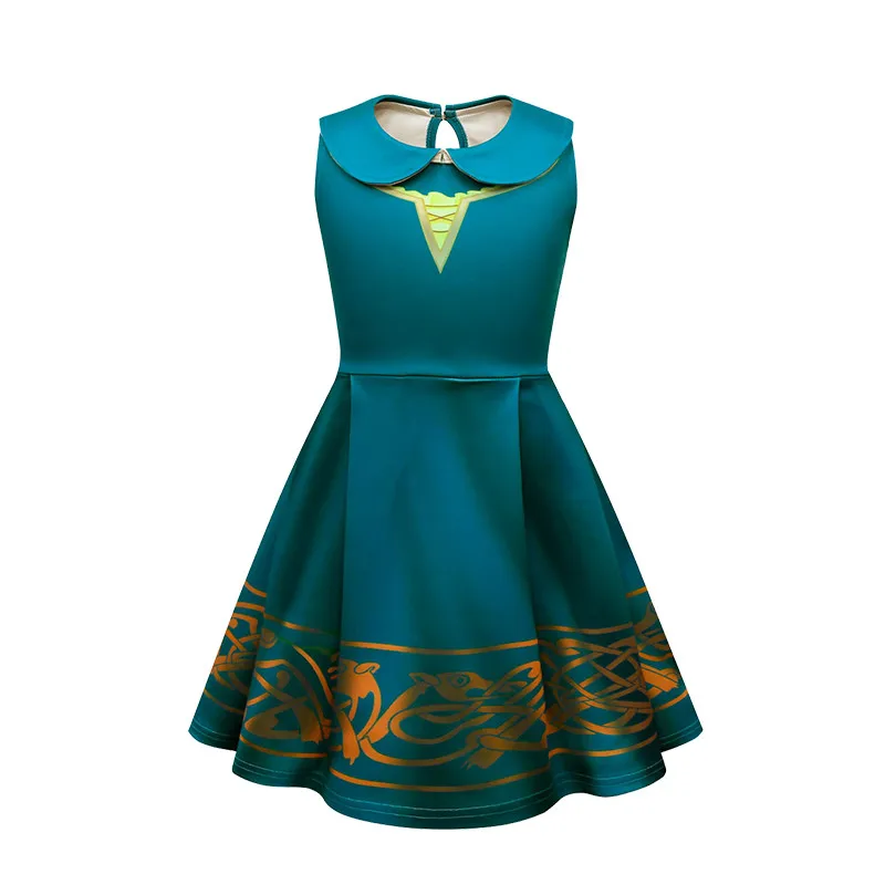 Disfraz De Princesa Mérida Para Niñas – Vestido Azul Con Accesorios (Corona, Varita Y Guantes), Tallas 3-14 Años, Ideal Para Halloween, Cumpleaños Y Fiestas Temáticas