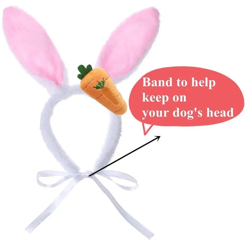 Easter Rabbit Cosplay Pet Carrot Headband Bibs Scarf Dog Cat Puppy Costume Accessories Props Outfits Halloween Fantasia Party