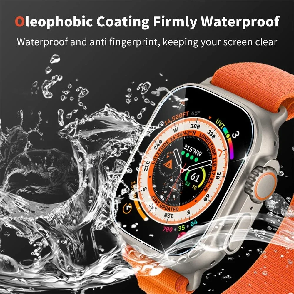 Apple Watch Ultra Screen Protector Set - 5-Pack Tempered Glass, Anti-Scratch, Waterproof, HD Film