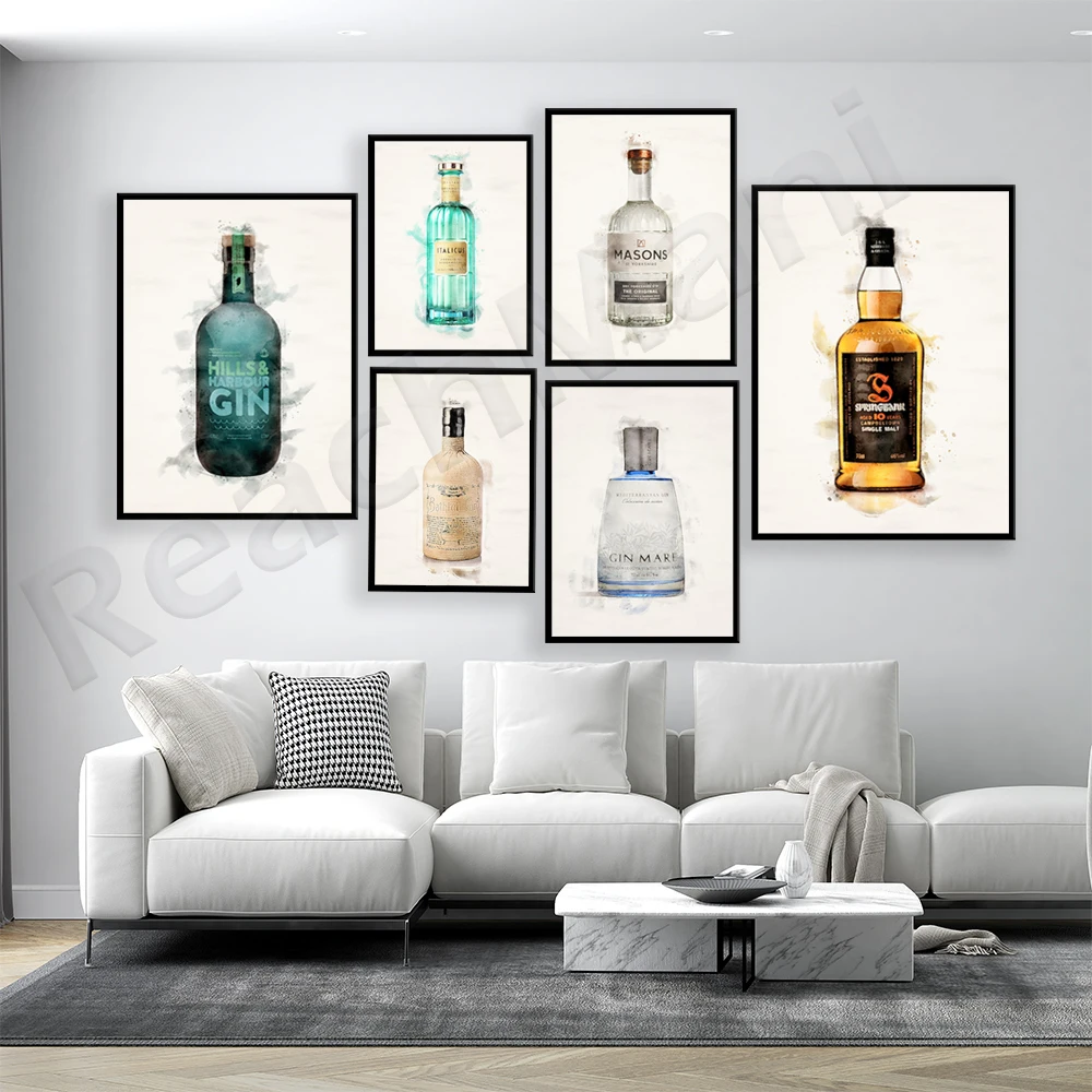 

Весенний банк, Джин, балви, настенный офисный постер, декор для кухни, бара, холст, печать