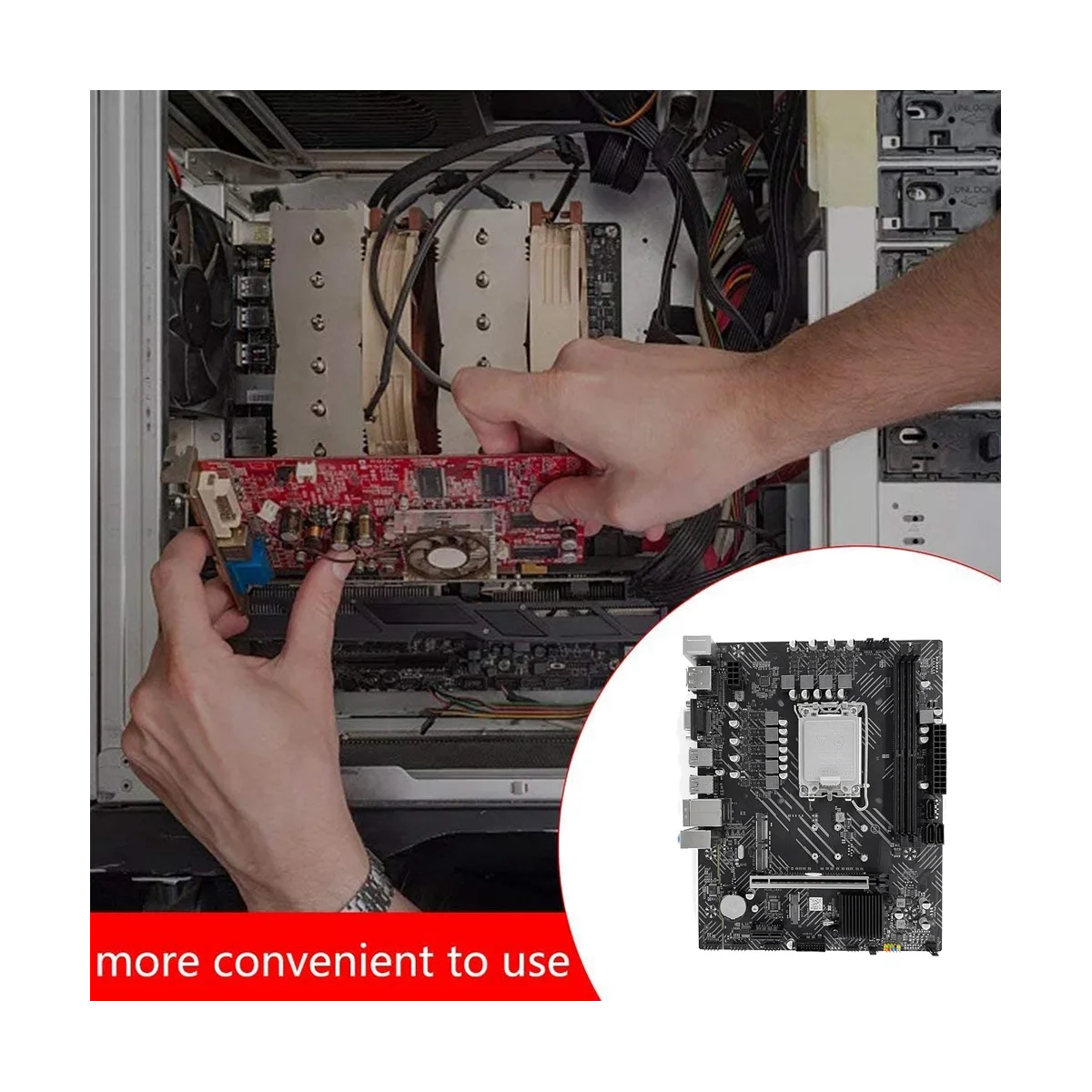 

B660 D4 Motherboard+Switch Cable Supporting 12Th 13Th CPU LGA1700 2XDDR4 RAM Slot HD+DP+VGA PCIE 16X SATA3.0 Motherboard