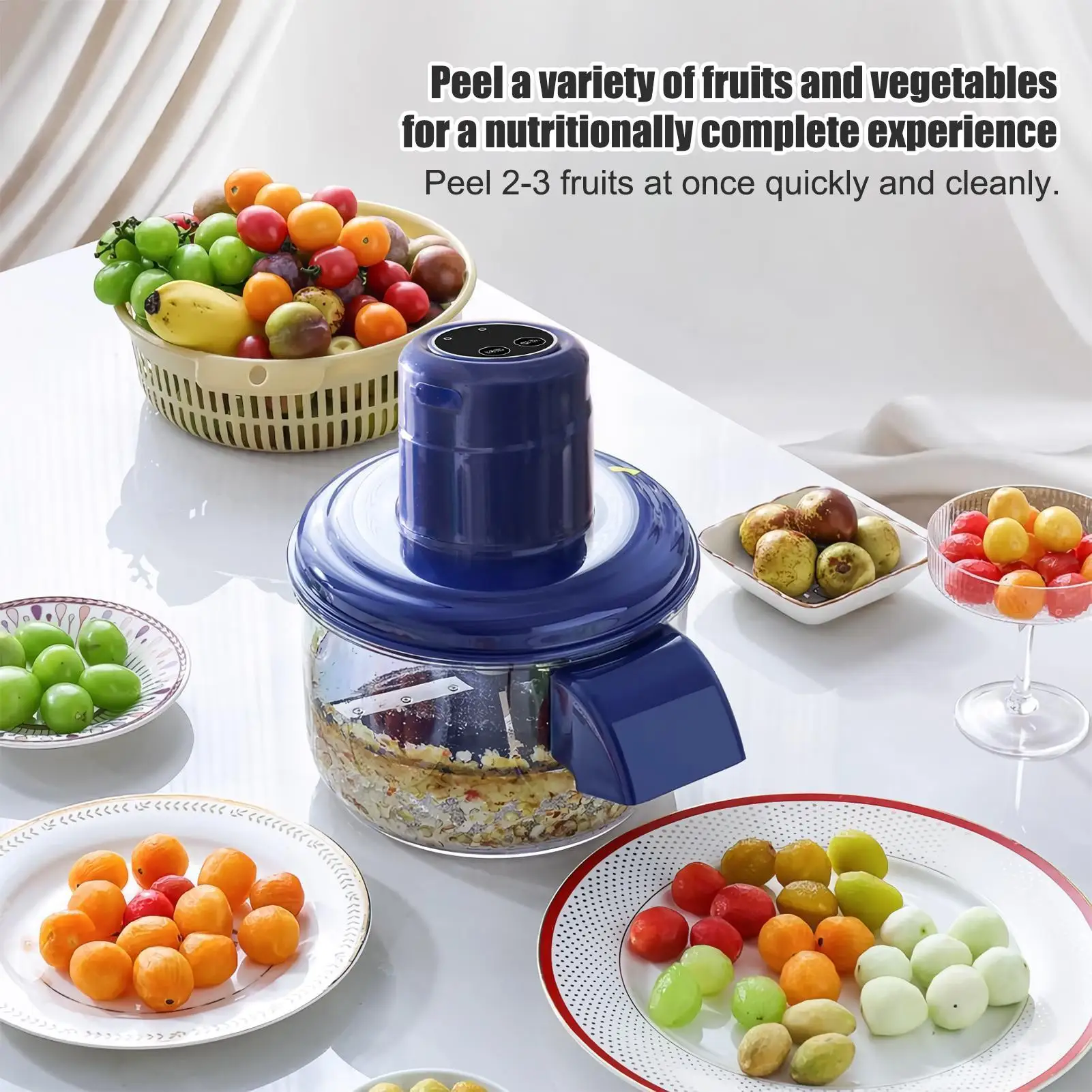 Electric Grape Peeling Machine Fruit Peeling Machine Automatic Kitchen Food Prep Equipment USB Charging for Healthy Eating