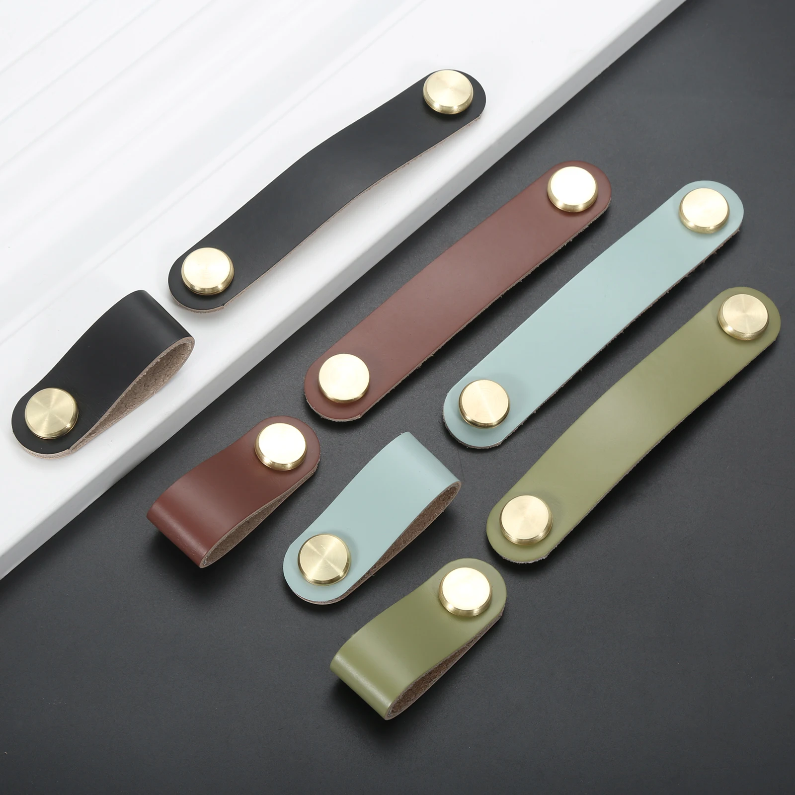 Soft Faux Leather Handles Kitchen Drawer Handles Nordic Wardrobe