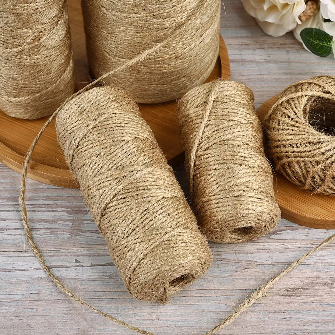30-100Meters-Roll-Natural-Vintage-Jute-Rope-Cord-String-Twine-Burlap ...