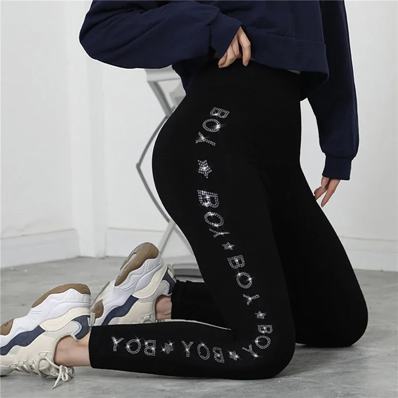 2022 Winter Rhinestone Leggings Women Yoga Pants Sexy Fashion Shiny Tights  Female Slim Pants Women'S Warm Tights Sports Trousers - AliExpress