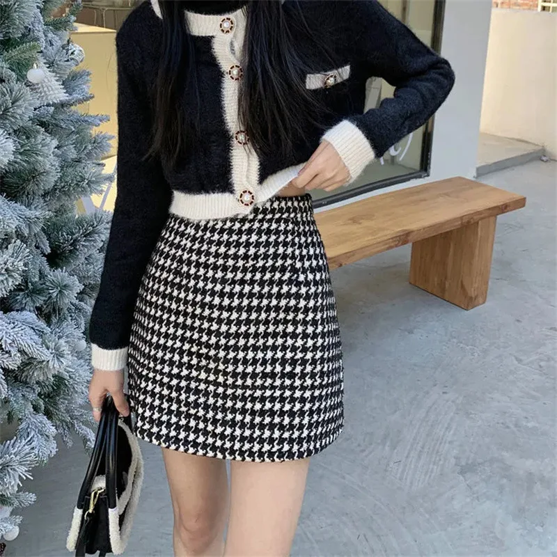 

Summer 2023 New Little Fragrance Skirt High Waist Versatile Slim Slim Hip Skirt 한국인 리뷰 많은 옷