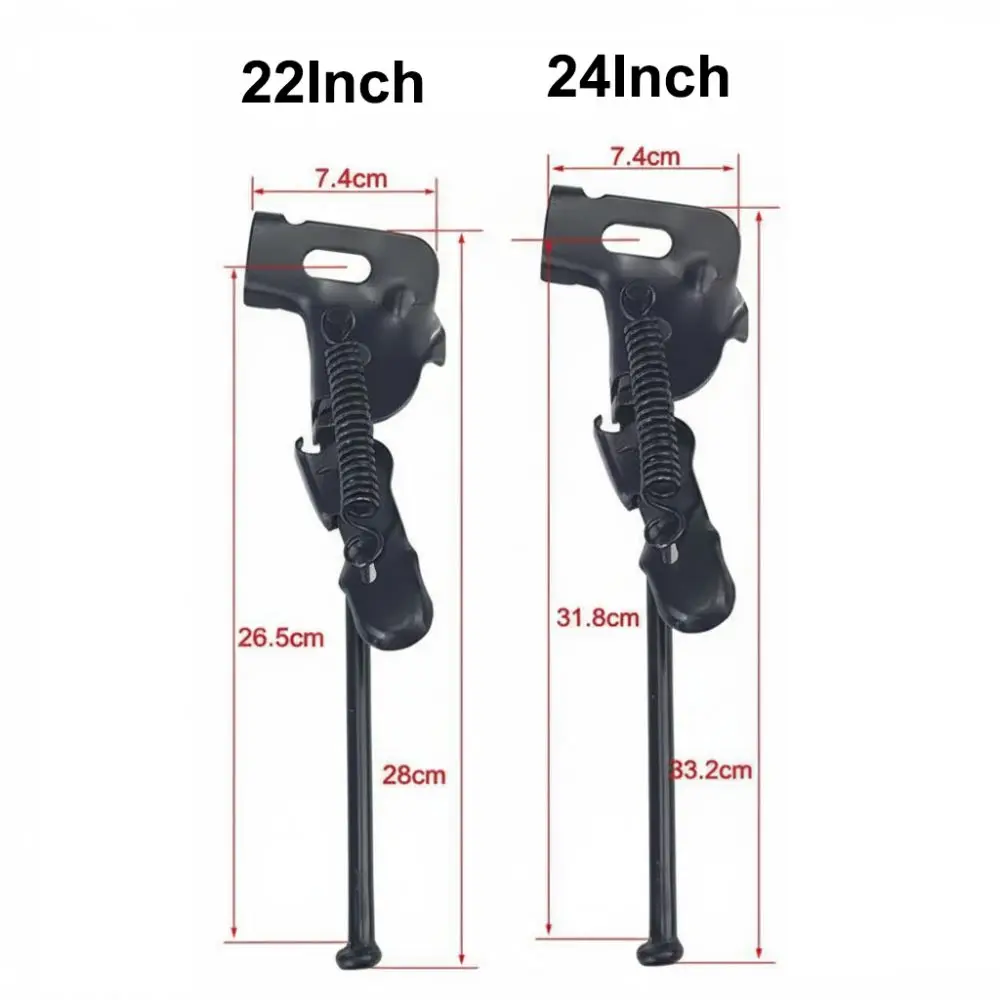 2PCS 22인치, 24인치 자전거 킥스탠드 철제 퀵 릴리스 사이드 킥 스탠드 견고하고 간단한 설치 자전거 킥 스탠드