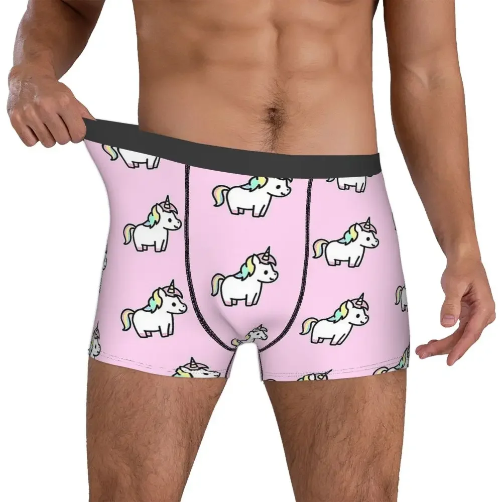 Unicorn Chibi Mini Underpants Breathbale Panties Male Underwear Print Shorts Boxer Briefs