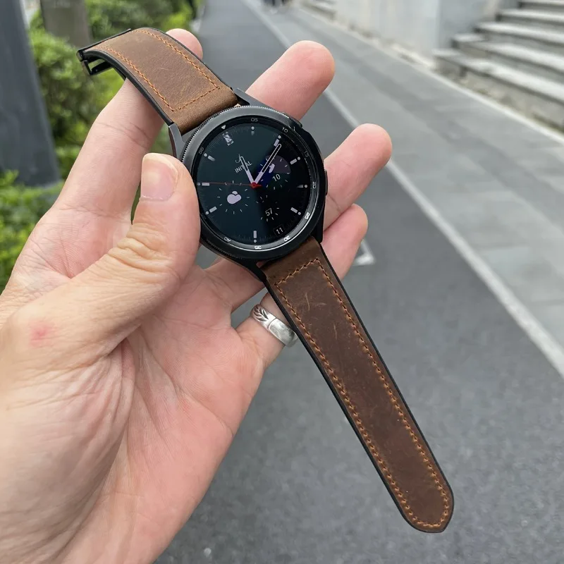 

20mm 22mm Magnetic Buckle Strap for Samsung Galaxy Watch5 Pro 45mm Watch 4 6 Classic 42mm 46mm for Huawei GT4 3 2 3Band Leather