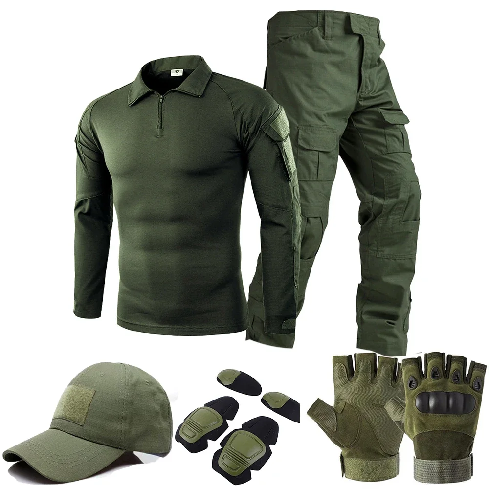 Tactical Suits Milit Uniform Outdoor Camo Suit Hunting Shirts Pants Men Safari Fishing Trainning Airsoft Paintball Clothes Sets 2