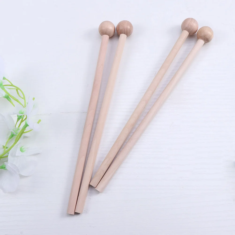 Wood Mallets Xylophone Drumsticks Glockenspiel Mallets Drum Sticks Percussion Instruments Musical Instruments Rhythm 12Pcs