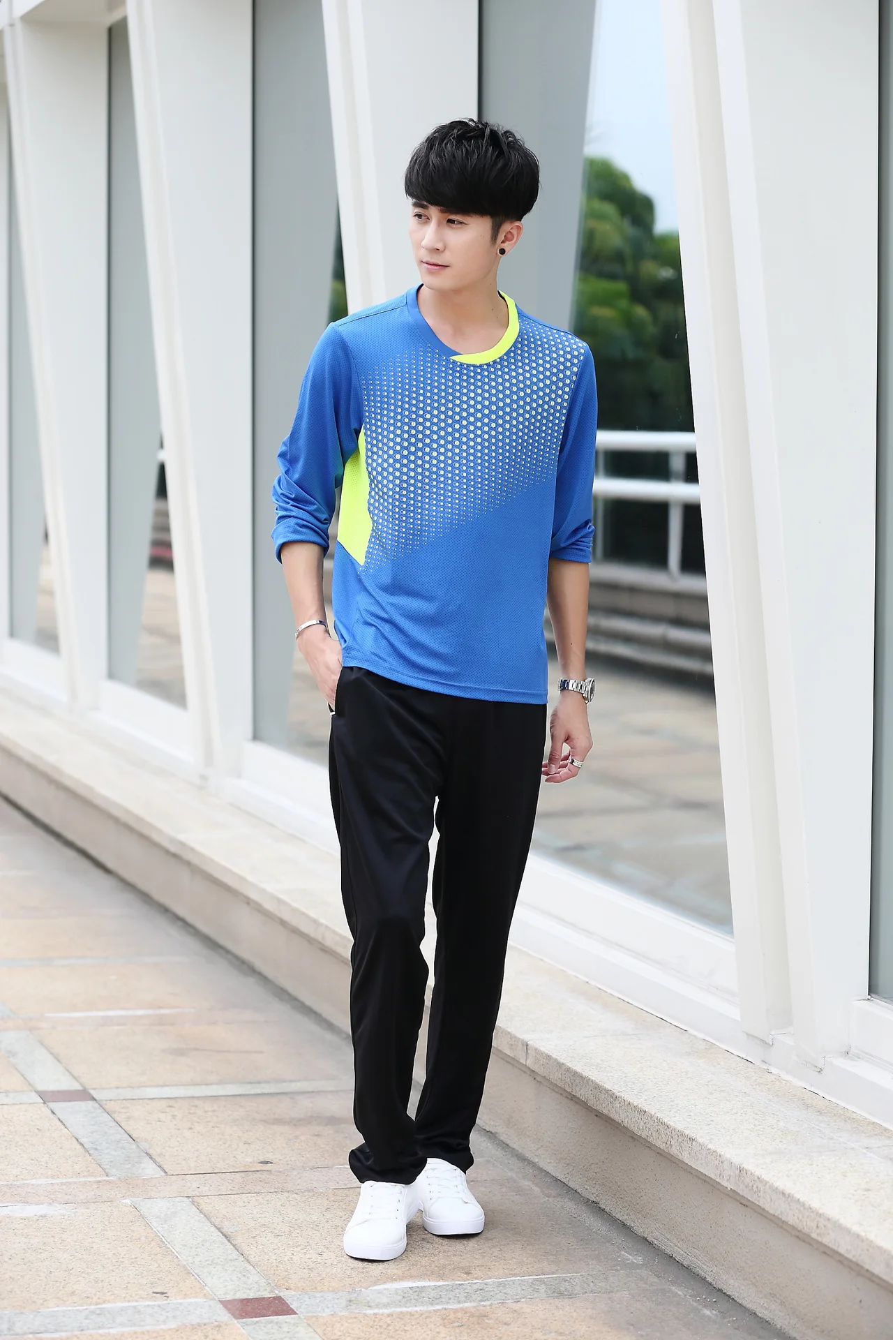 New men/women badminton long sleeve shirt+pants,table tennis/tennis shirts men training clothes,ping pong jerseys sport pants