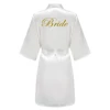 Robes de demoiselle d'honneur de mariée pour femmes, cadeaux de fête de mariée, robe d'équipe, vêtements de nuit en Satin de soie, Kimono, peignoir d'été Sexy