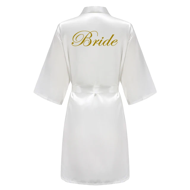 Robes de demoiselle d'honneur de mariée pour femmes, cadeaux de fête de mariée, robe d'équipe, vêtements de nuit en Satin de soie, Kimono, peignoir d'été Sexy